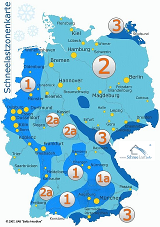 Schneelastzonen in Deutschland